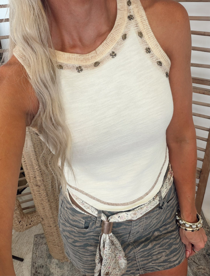 Subtle Statement Stud Tank