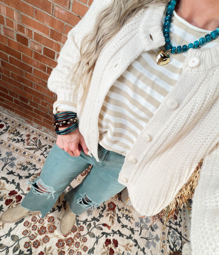Say The Words Button Down Sweater
