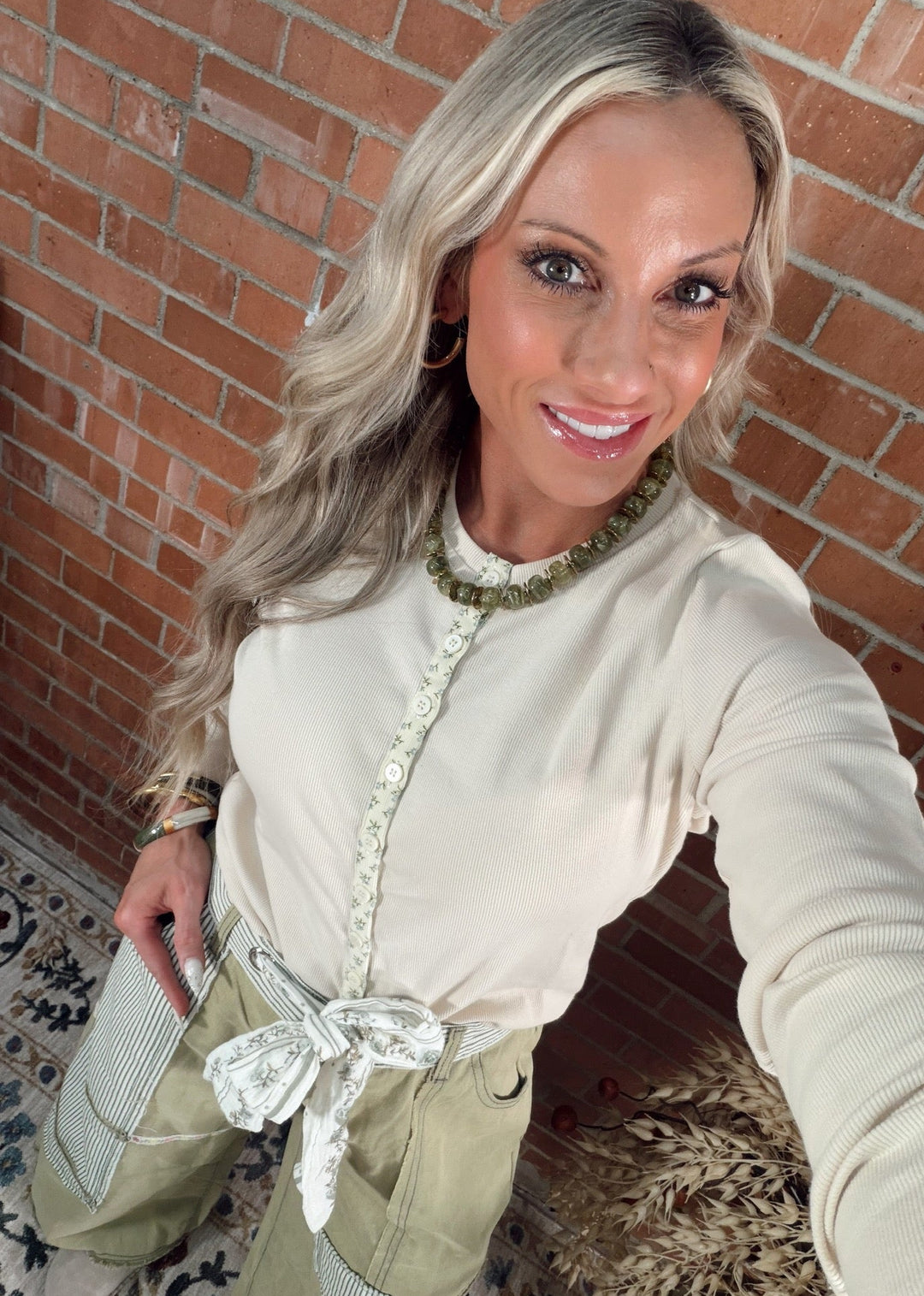 Floral Garden Button Up Top