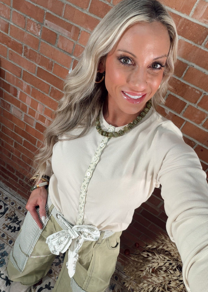 Floral Garden Button Up Top