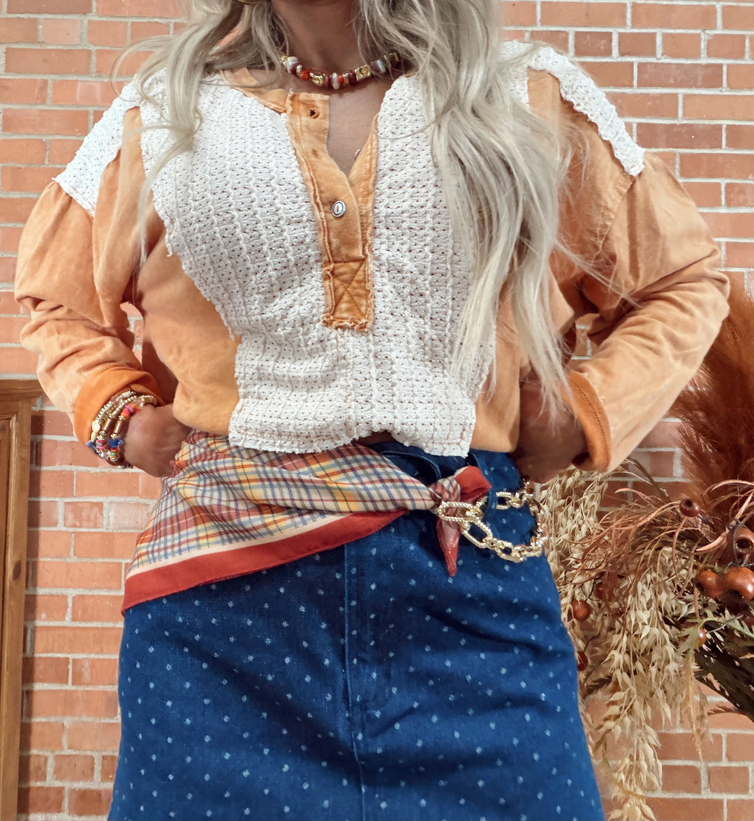 Countryside Plaid Scarf - Rust