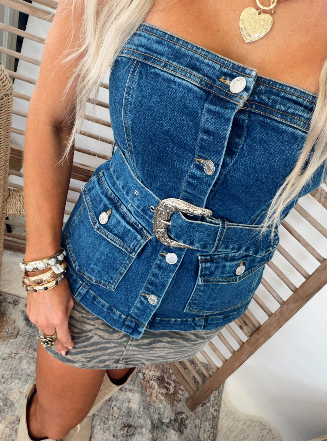 The Denim Darling Corset Top