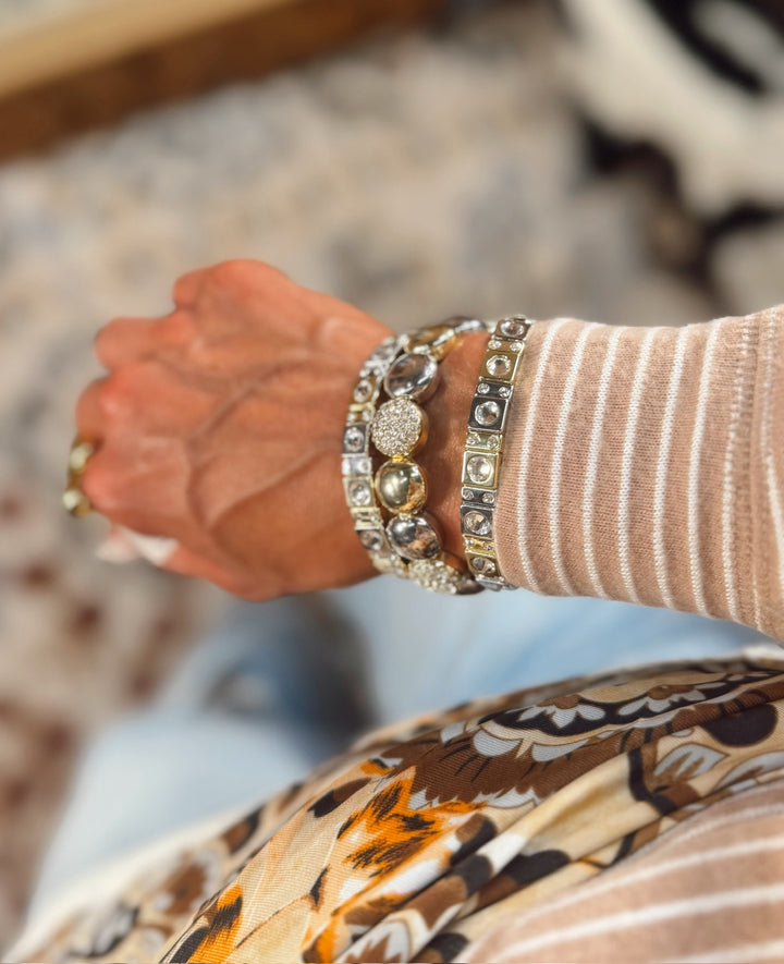 Mix Metal Sparkle Stack Set