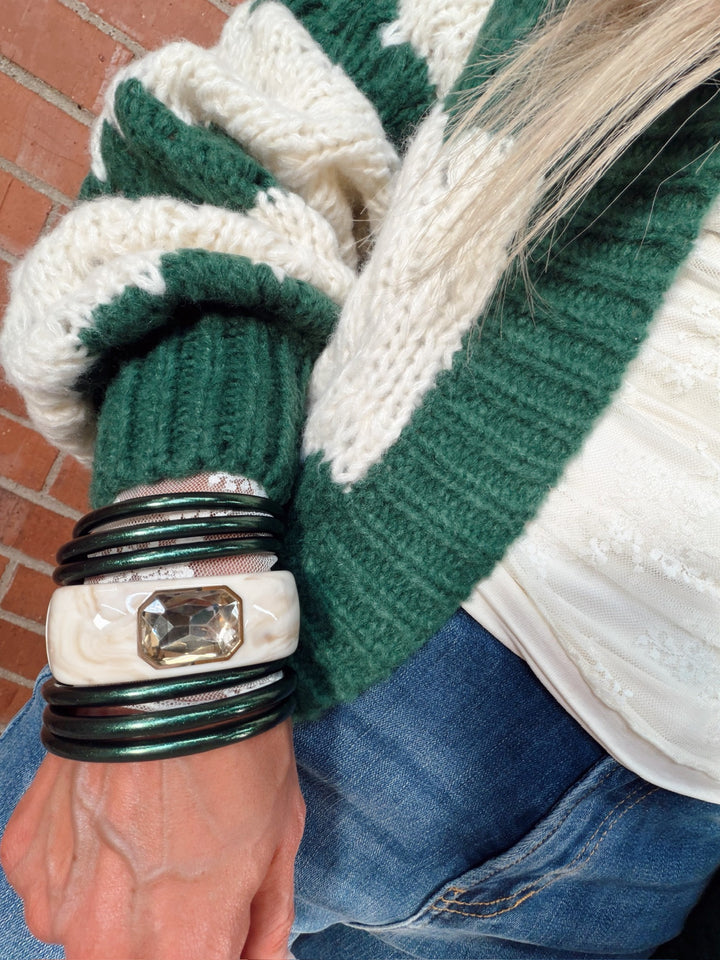 Gemma Cuff Bracelet - Cream