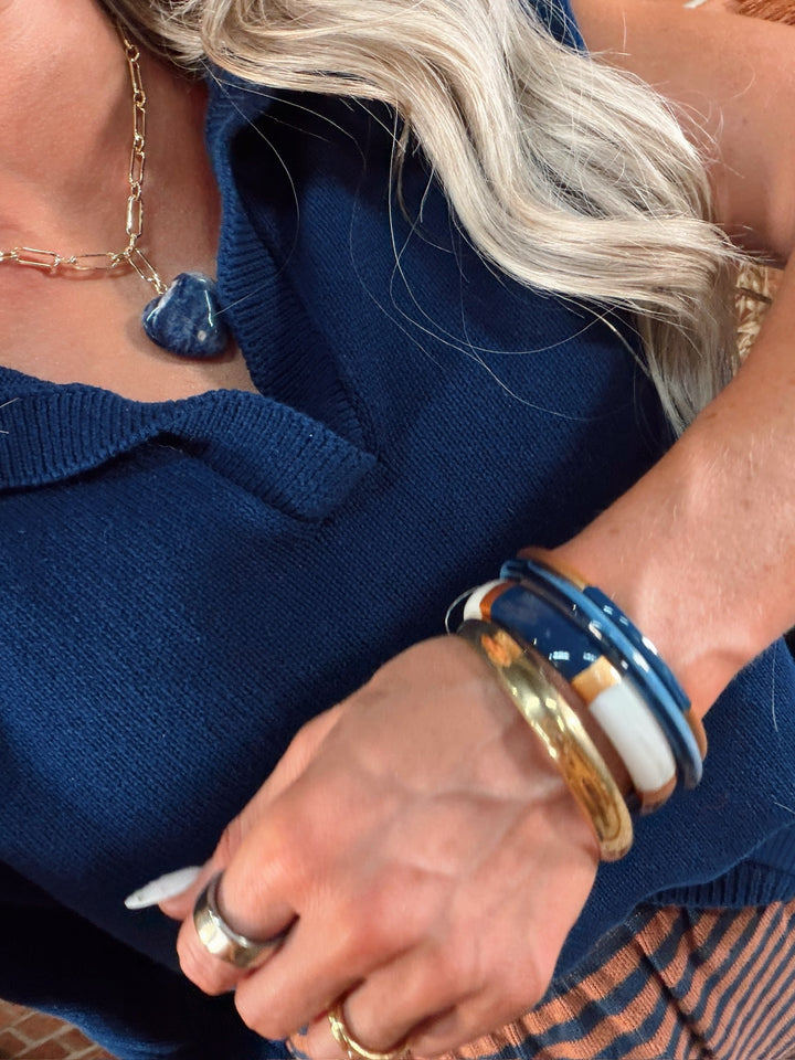 Waterproof Socialite Bangel Set - Blue
