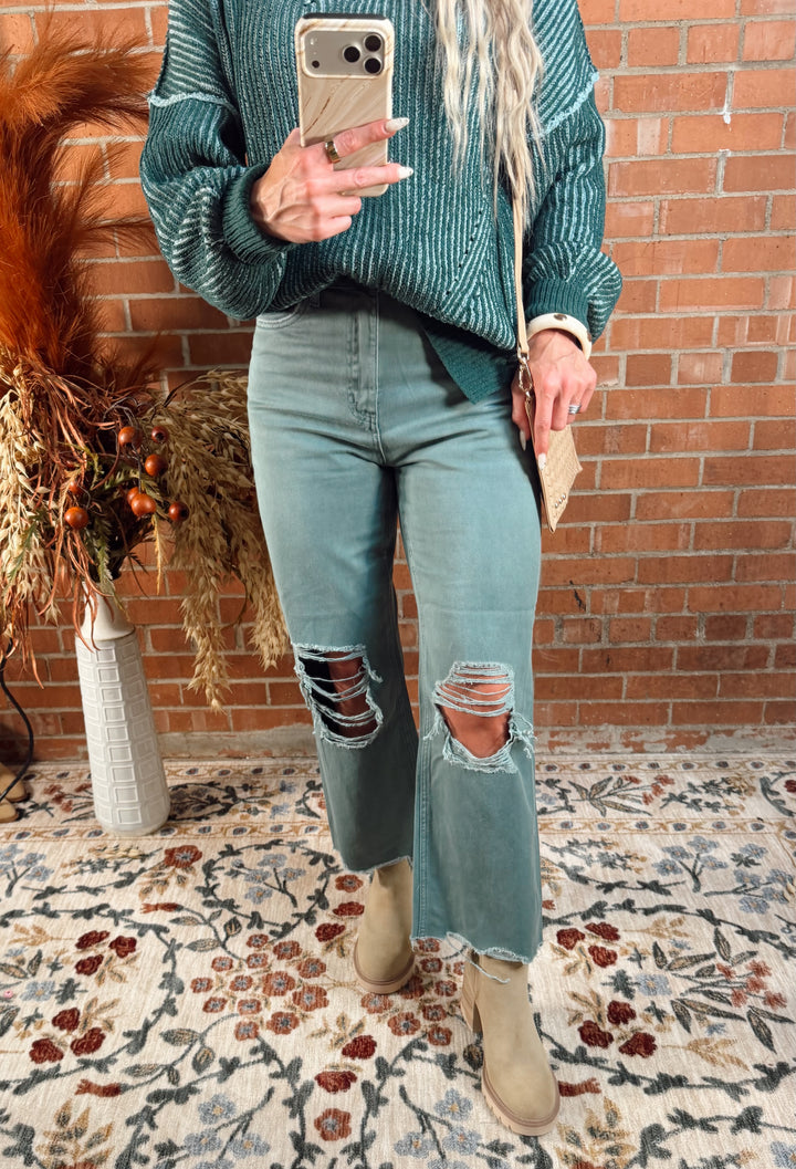 Kiss Of California 90's Vintage Crop Flare
