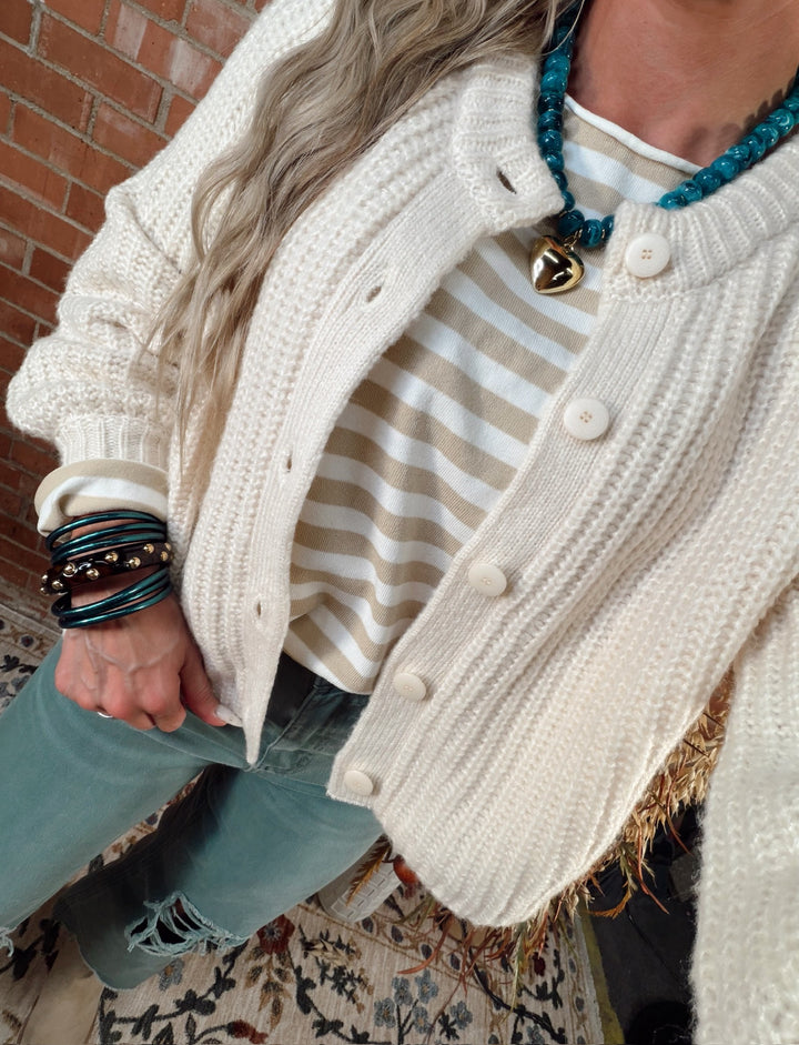 Say The Words Button Down Sweater
