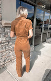 Crisp Fall Button Down Jumpsuit