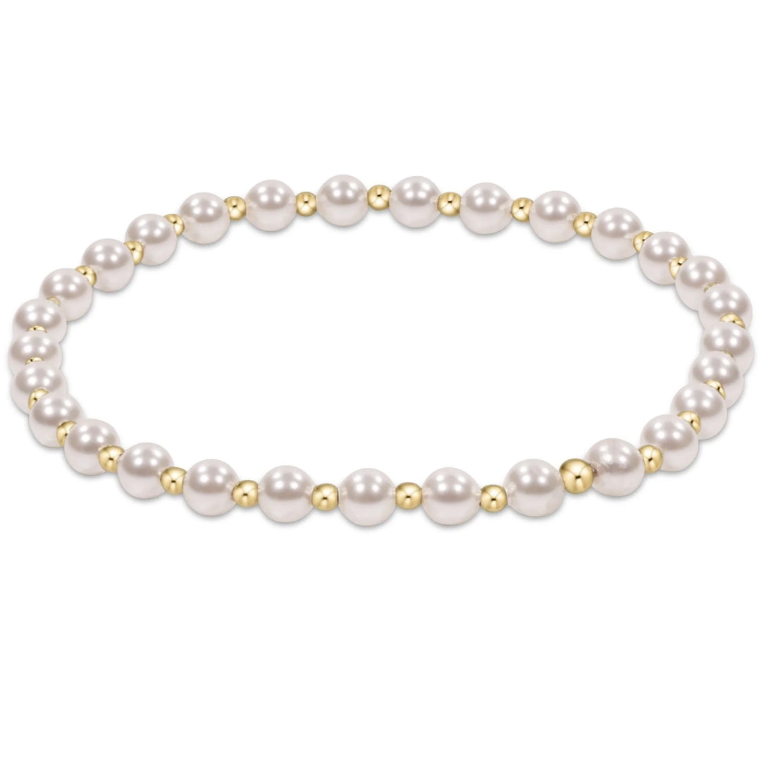 E Newton grateful pearl 4mm bracelet