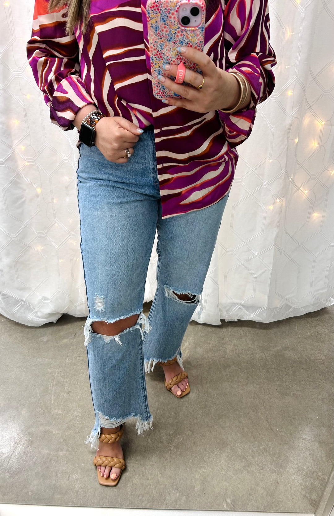 Joni High Rise Distressed Straight Jeans