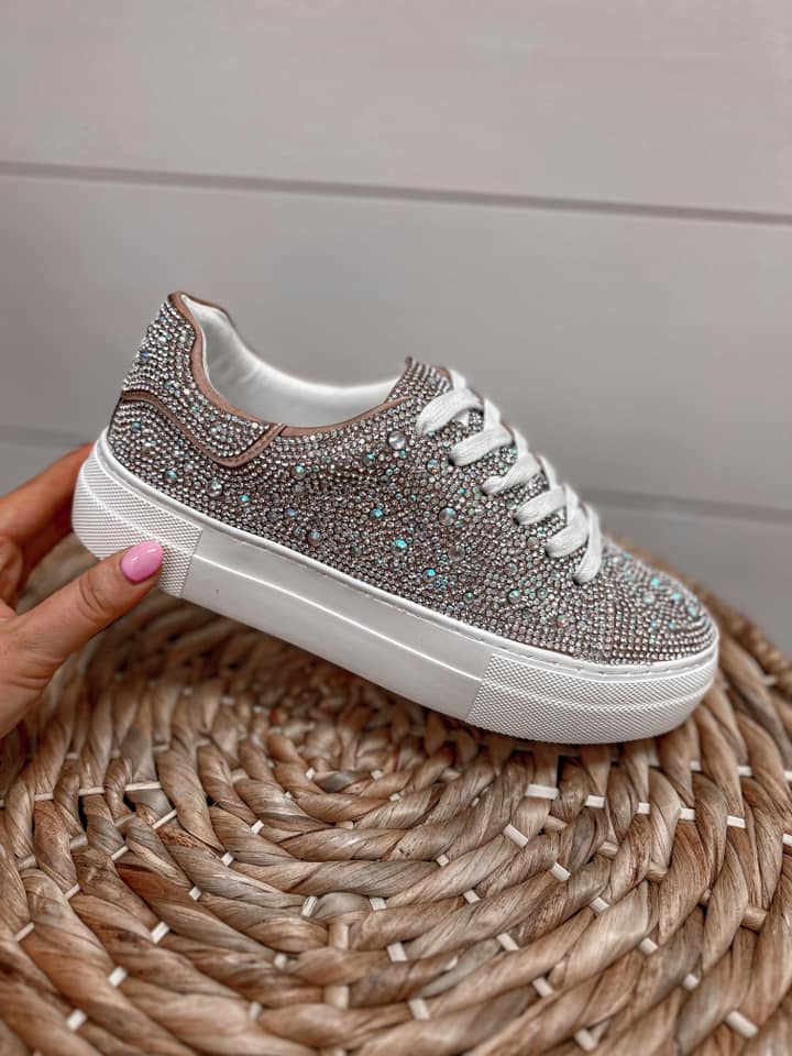 Taupe Bling Sneaker 7