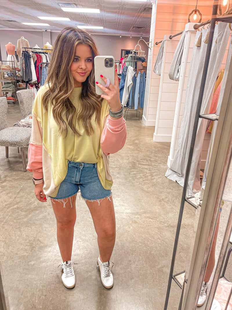 Popping By Colorblock Pullover