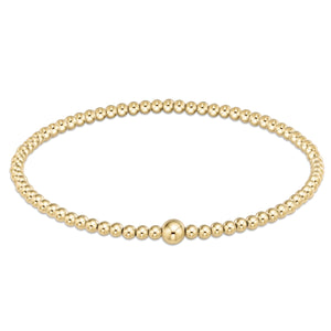 E Newton Classic Gold 3mm Bean Bangle