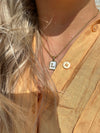 Jane Marie Rectangle Initial Necklace