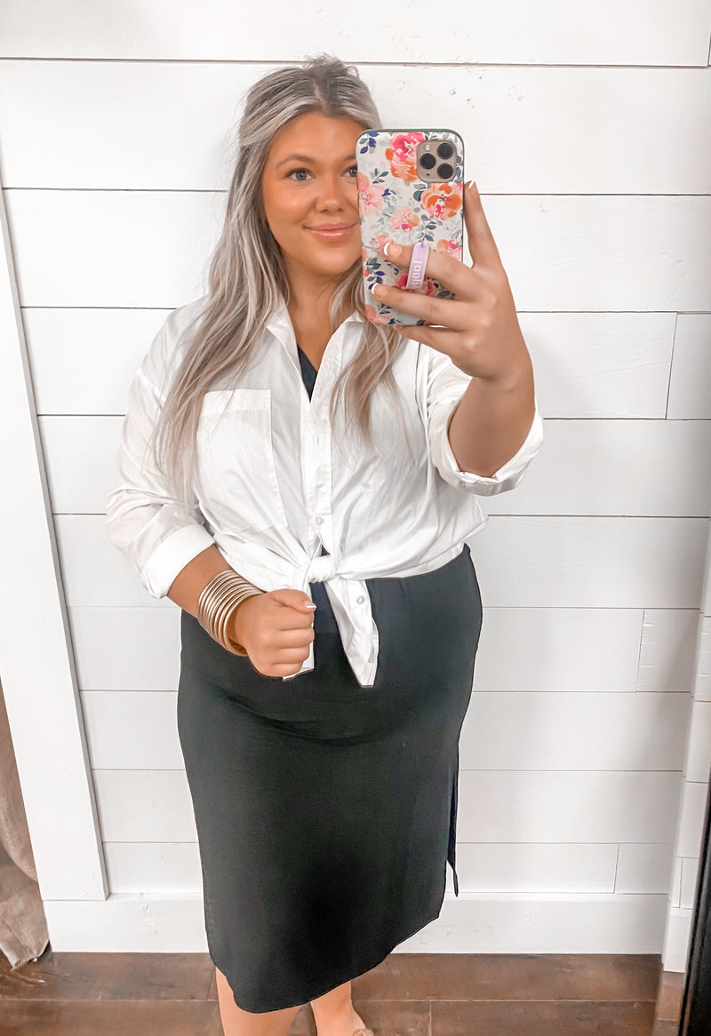 Broadway Chic Button Down Top