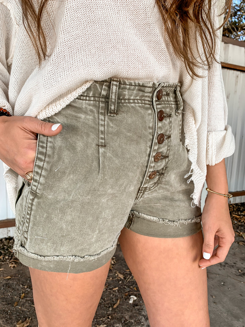 Let's Collab Mineral Wash Shorts