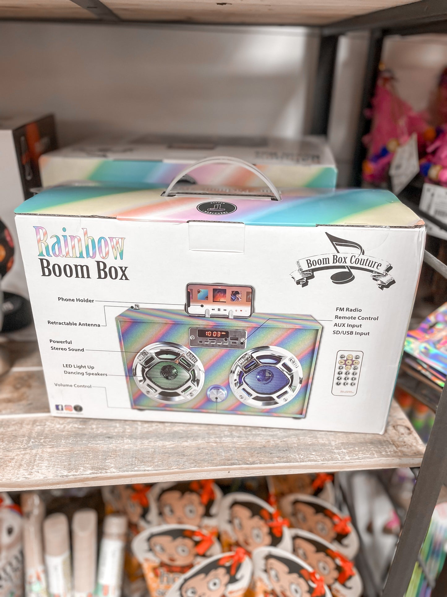 Glitter Rainbow Boombox