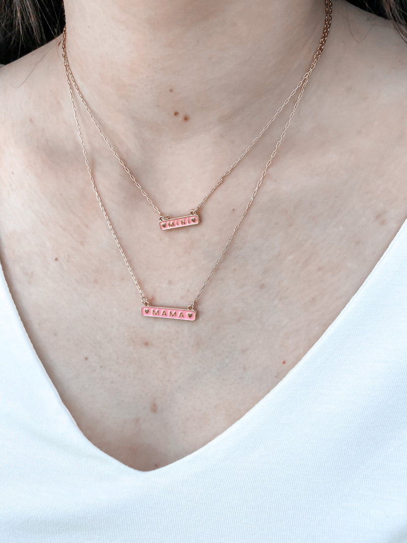 Mama + Mini Plated Necklace Set