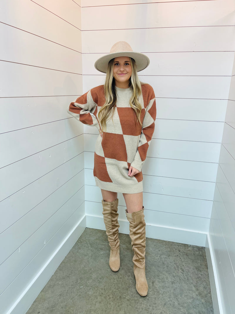 Cabin Check In Sweater Dress