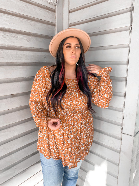 Florals In The Fall Curvy Dress