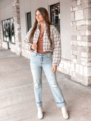 Dakota Views Plaid Puffer Jacket