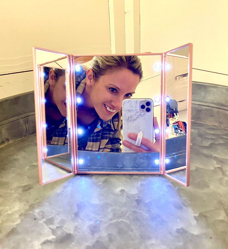 LED Kickstand Mirror