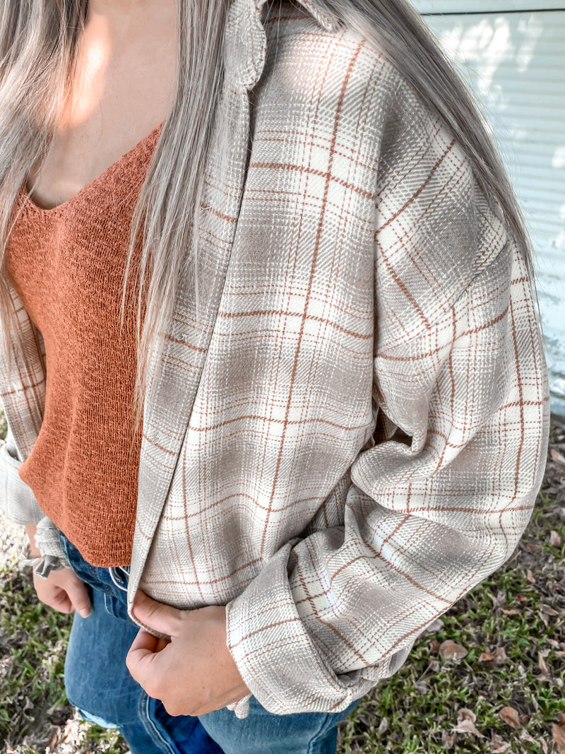 Pattern Of Plaid Shacket