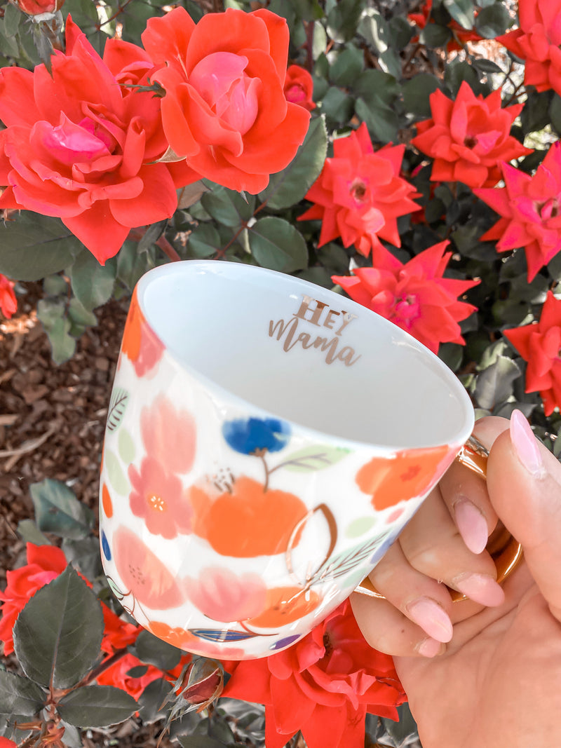Hey Mama Floral Coffee Mug