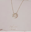 Glam Circle Initial Necklace