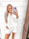 Members Only Button Down Top