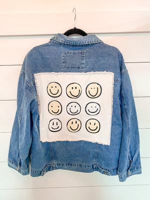 Smile Patch Denim Jacket