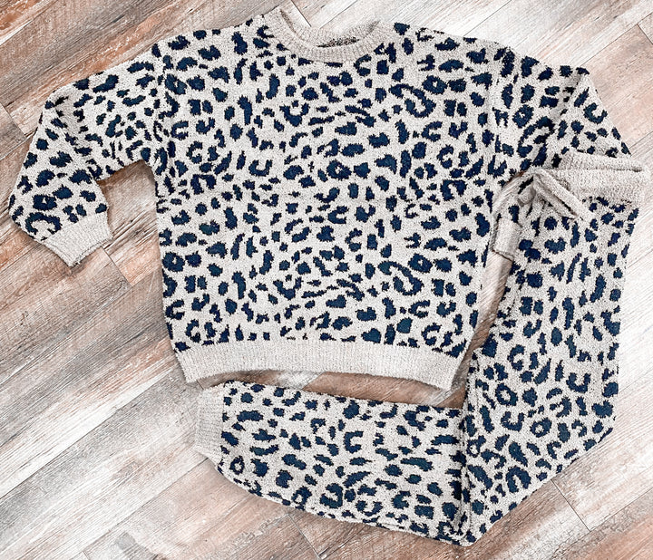 Sweet Dreams Leopard Textured PJ Set