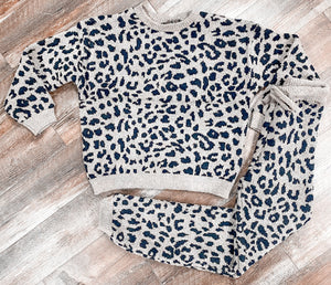 Sweet Dreams Leopard Textured PJ Set