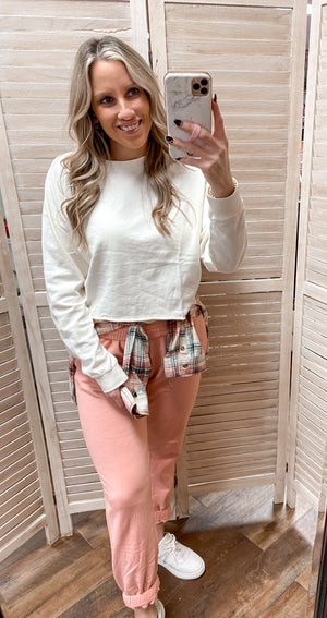 SBS Making It Work Plaid Top