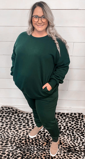 Easy Living Curvy Sweatshirt & Pant Set