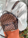 Checkered Mini Backpack
