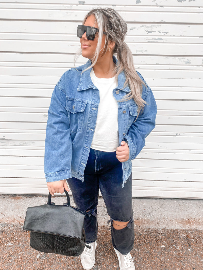 Smile Patch Denim Jacket