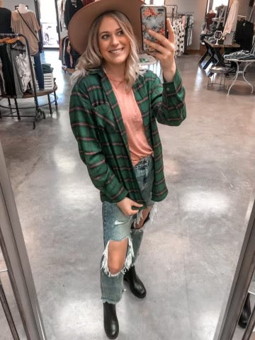 Camped Out Plaid Button Up