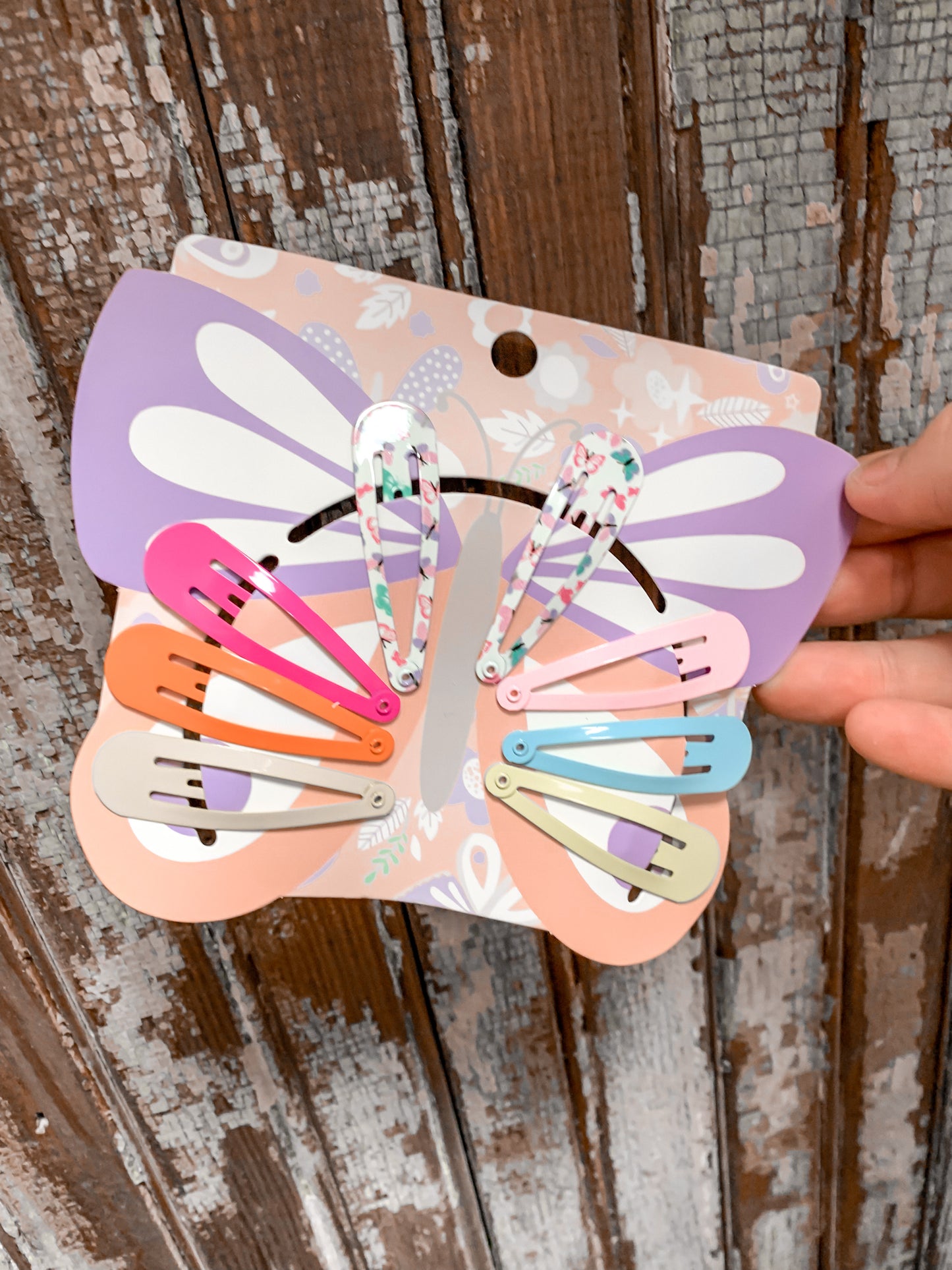 Butterfly Card Hair Clip Set