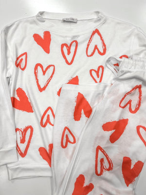 Hearts All Over Lounge Wear Set