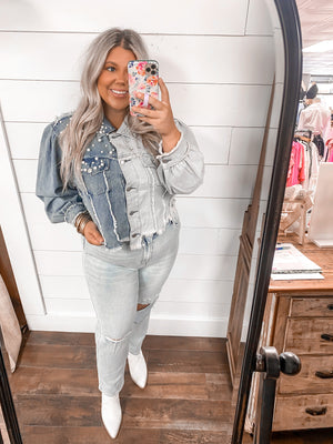 Southern Pearl Denim Jacket