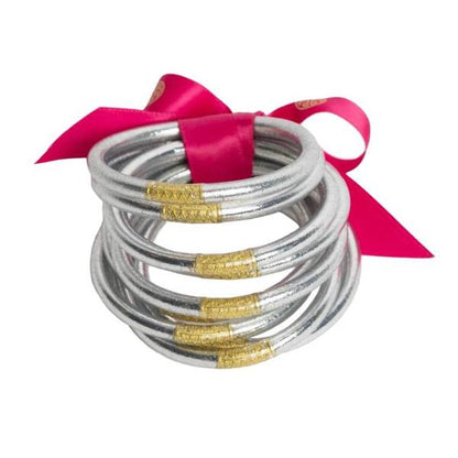 BuDhaGirl All Weather Bangles - Silver Set of 9